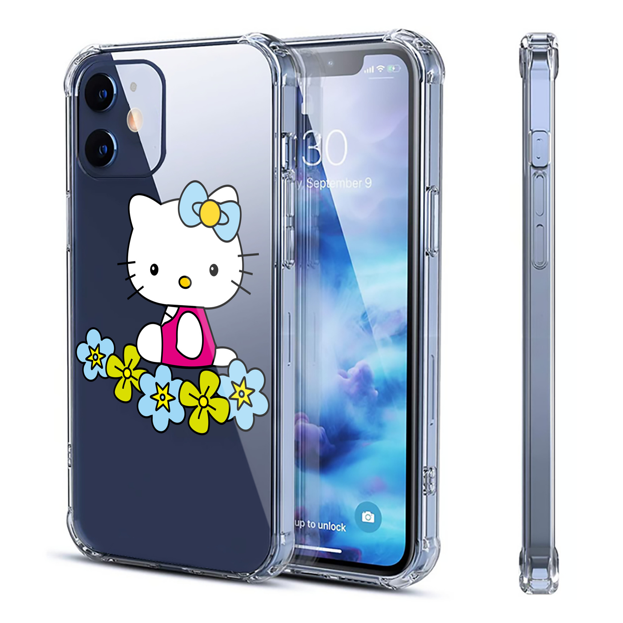（画像用） Hello Kitty ハローキティ 【iPhone 12シリーズ対応】透明スマホケース（クリアソフトケース）